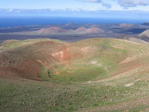 Lanzarote, vulkaner, kratere, lava, Haria, Femes, Los Helechos, Playa Blancha, Yaiza, Mala, Montaña Corona